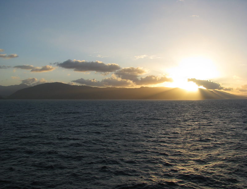 Sunset over Haiti